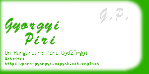 gyorgyi piri business card